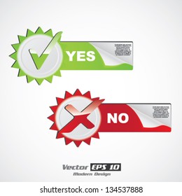 Vector Yes / No check symbols