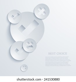 Vector yes or no infographic background. Eps10