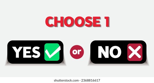 Vector sí y sin señales, elija 1.