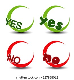 Vector yes no symbol - positive negative icon