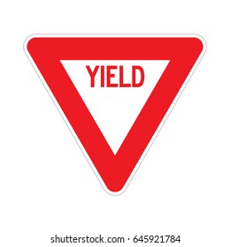 Vector Yield sign