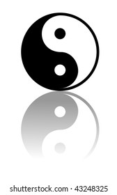 Vector Yin and Yang i-ching illustration