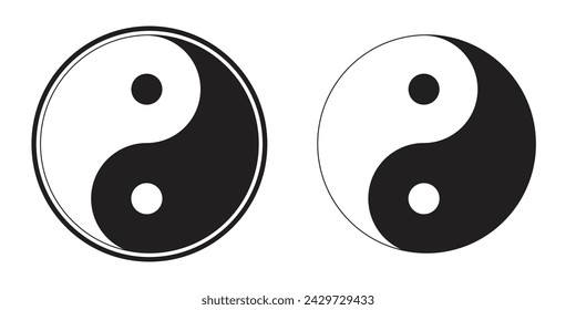 Vektor Yin Yang Icon Symbole