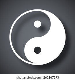 Vector yin and yang symbol