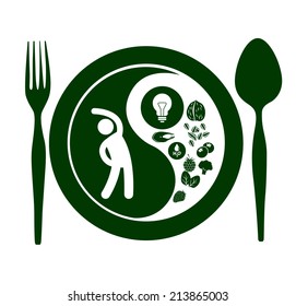 Vector of Yin Yang symbol Healthy harmony and balance