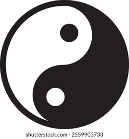 Vector yin and yang symbol illustration