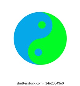 Vector Yin Yang symbol isolated. 