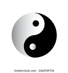 Vector Yin Yang symbol isolated. 