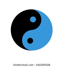 Vector Yin Yang symbol isolated. 