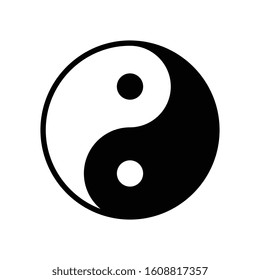 Vector Yin Yang Symbol Isolated on White Background