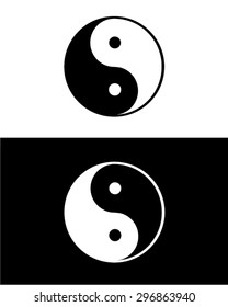 Vector Yin Yang Symbol Set