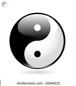 Vector ying yang symbol