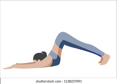 Vector yoga girl