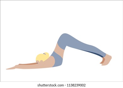 Vector yoga girl
