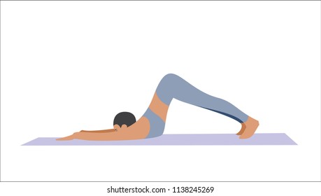 Vector yoga girl