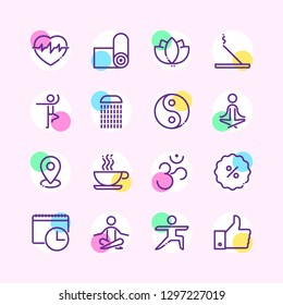 Vector yoga icons