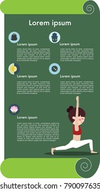Vector Yoga infographic illustration, can be used for covers,poster,banners and any creative design
