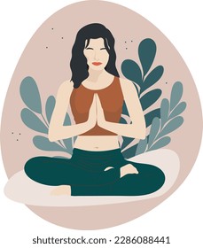 Vector of the yoga. Yoga international day