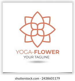 Vector yoga logo design template