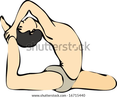 vector of yoga man