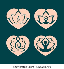 vector yoga and meditation pose