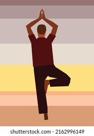 el yoga vectorial en la playa disfrutando de la brisa marina y de las olas que suben y caen y del canto de las aves marinas te disuelve aún más en una atmósfera tranquila