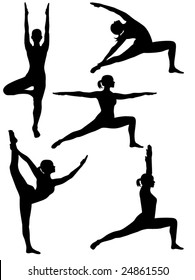 vector yoga silhouette 2