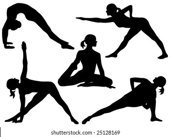 vector yoga silhouette 4