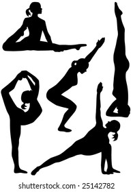 vector yoga silhouette 5