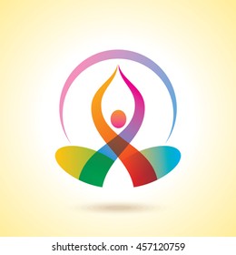 Vector yoga / spa icons and graphic design, logo design.