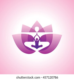 Vector yoga / spa icons and graphic design, logo design.