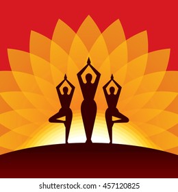 Vector yoga / spa icons and graphic design, logo design.