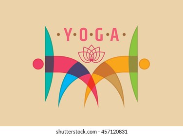 Vector yoga / spa icons and graphic design, logo design.
