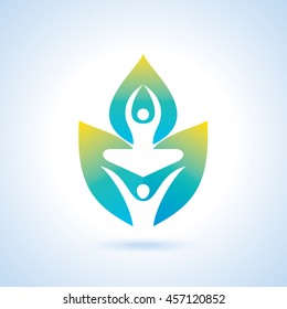 Vector yoga / spa icons and graphic design, logo design.