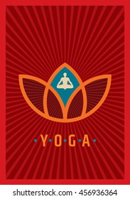 Vector yoga/spa icons and graphic design elements.