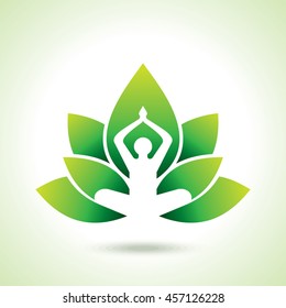 Vector yoga/spa icons and graphic design elements.