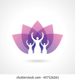 Iconos vectoriales de yoga/spa y elementos de diseño gráfico.