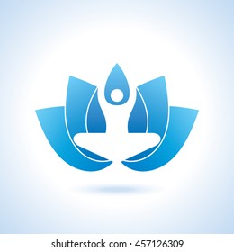 Vector yoga/spa icons and graphic design elements.
