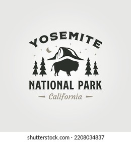 vector of yosemite national park logo vintage symbol illustration design, outdoor logo design