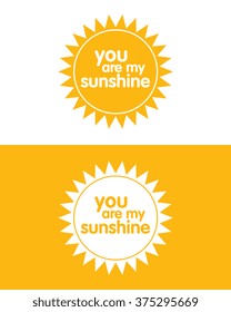 Vector 'You are my Sunshine' Icon Set