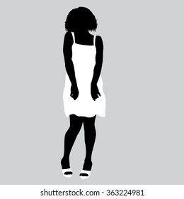 Vector young girl