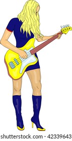 vector - joven tocando la guitarra