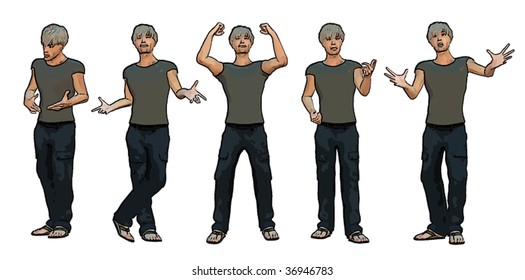 Vector of young man - part 02