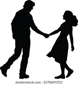 vector, young, swing, silhouette, rockabilly, rock, retro, 1950s, woman, party, music, man, Lindy, jive, jazz, illustration, hop, vintage, girl, fashion, guy, couple, dancing, tie, 50s, boogie, dancer