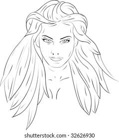 vector - mujeres jóvenes de muy buen cabello