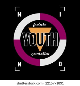 vector youth text stylish design