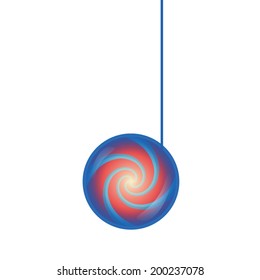 Vector yo-yo toy or lollipop candy