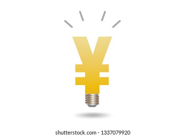 vector yuan light bulb illustration
