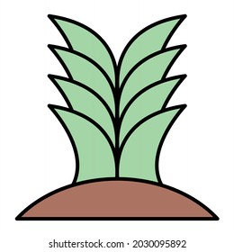 Vector Yucca Filled Outline Icon Design
