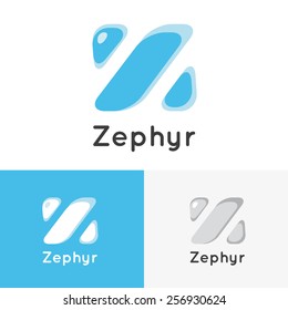 Vector Z letter marshmallow creative logotype